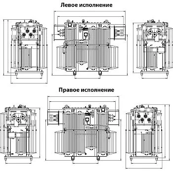 Фото чертежа ТМЗ 3200/10/0,4 Фото чертежа ТМЗ 3200/10/0,4